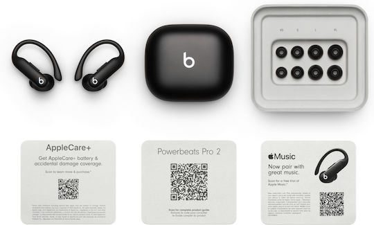 Beats Powerbeats Pro 2 Earbud Bluetooth Handsfree Ακουστικά με Αντοχή στον Ιδρώτα Jet Black