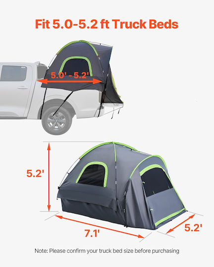 Vevor Camping Tent Car Grey 3 Seasons