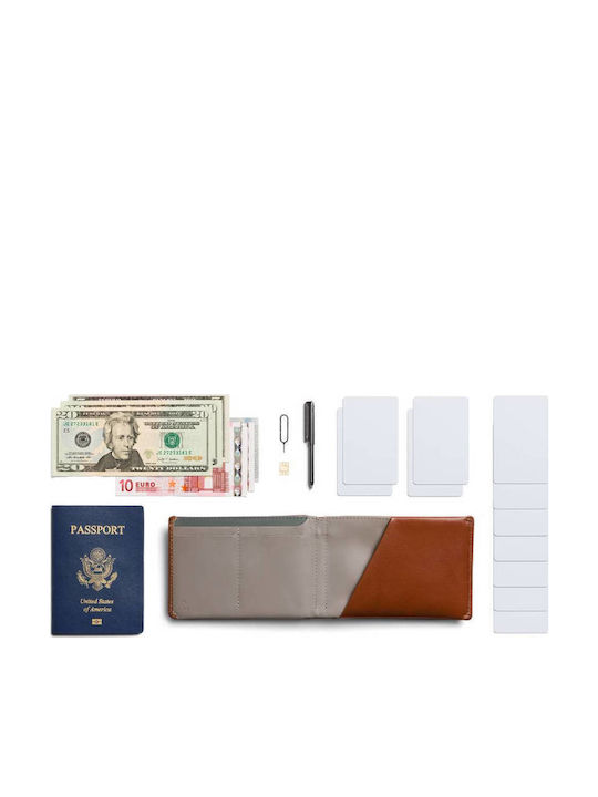 Leather Men's Wallet Travel with RFID Gold
