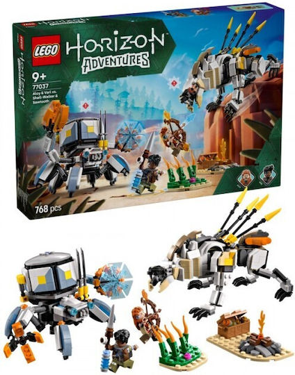 LEGO Building Blocks Aloy and Varl Vs Shell- Walker and Sawtooth for 9+ Years 768 Pieces