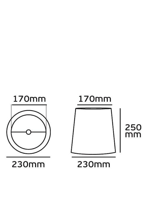 VK Lighting Καπέλο Φωτιστικού 23x25εκ.