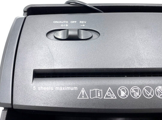 Media-Tech Καταστροφέας Εγγράφων και CD Strip Cut 5 Φύλλων με Κάδο 7lt