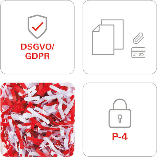 HSM Καταστροφέας Εγγράφων Securio AF100 Micro Cut 6 Φύλλων με Κάδο 25lt