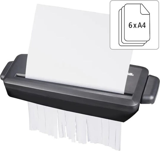 HAMA Καταστροφέας Εγγράφων MINI S6 Strip Cut 6 Φύλλων