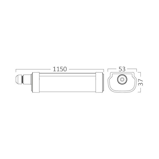 Braytron Lumină Sub-Dulap Bucătărie LED 32W Alb natural 115cm.