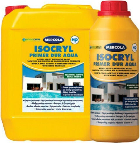 Mercola Isocryl Primer Dur Aqua Αστάρι Κατάλληλο για Δομικά Υλικά 1lt