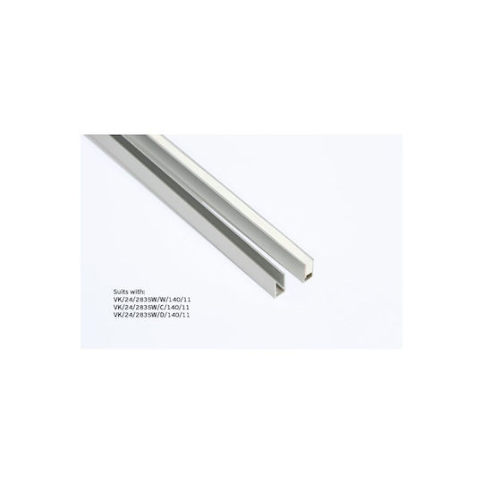 VK Lighting External Aluminum Profile for LED Strip 200x0.8x1.2cm