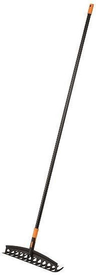 Fiskars Garden Rake Black,Orange Gartenrechen Bogenharke mit Stiel
