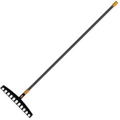 Fiskars Garden Rake Black,Orange Gartenrechen Bogenharke mit Stiel