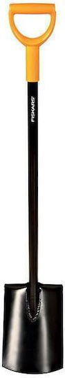 Fiskars Solid Flat Shovel with Shaft 117cm and Plastic Handle