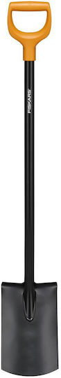 Fiskars Solid Flat Shovel with Shaft 117cm and Plastic Handle