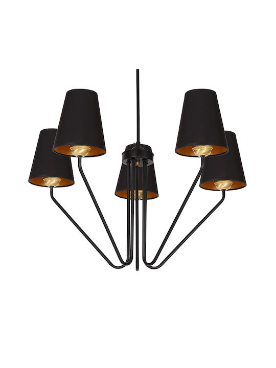 Eko Light Πολυέλαιος με Καπέλα Μαύρος Eko Light Πολυέλαιος με Καπέλα Μαύρος
