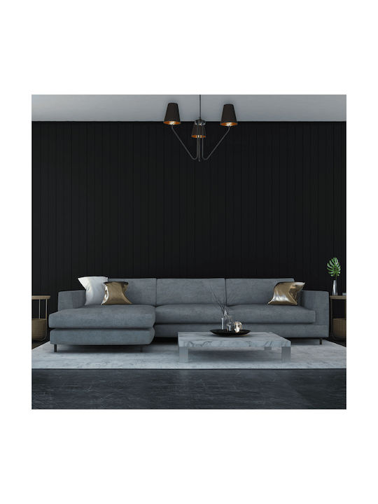 Eko Light Kronleuchter 3xE27 mit Schirmen Schwarz MLP4912
