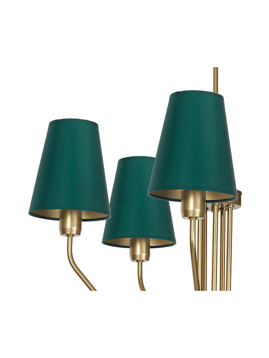 Eko Light Kronleuchter mit Lampenschirmen Grüner Eko Light Kronleuchter mit Lampenschirmen Grüner