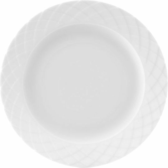 Ionia Teller Suppe aus Porzellan Weiß mit Durchmesser 22.5cm Ionia Teller Suppe aus Porzellan Weiß mit Durchmesser 22.5cm