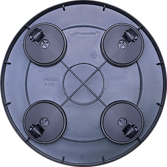 Prosperplast Πιάτο Γλάστρας Πλαστικό Anthracite Με Ρόδες 29.2x29.2εκ. IPRR300-S433