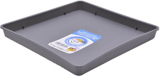 Et Plast Plate Pot Plastic Charcoal 29x29cm 40735