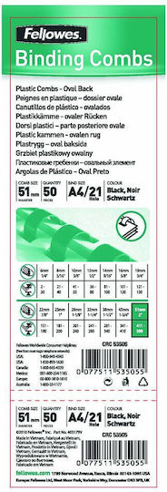 Fellowes Plastic Spine / Spiral Bookbinding 51mm 50pcs