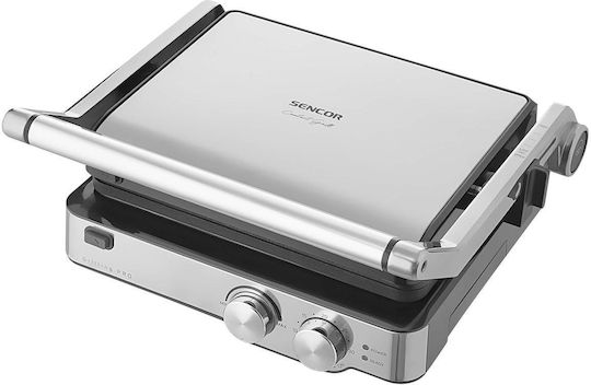 Sencor Tabletop Electric Grill Smooth and Ribbed Plate 2000W with Adjustable Thermostat 29cmx23.3cmcm