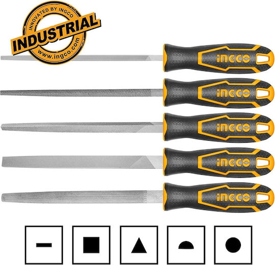 Ingco HKTFS0508 Set of Files with Handle 5pcs