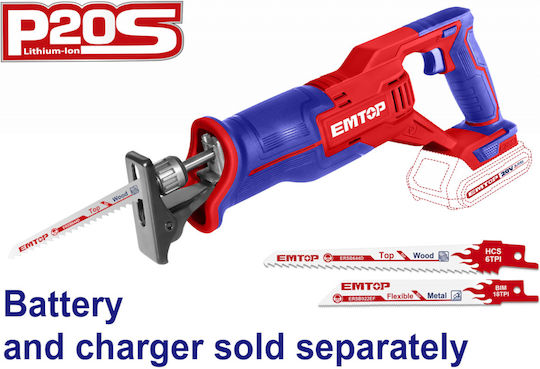 Emtop ELRS201152 Ferăstrău Alternativ 20V Solo