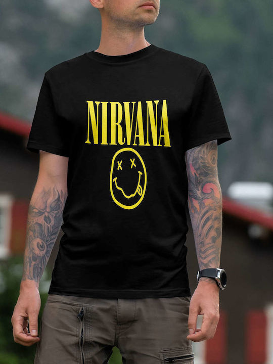 Logo T-shirt Nirvana Μαύρο Βαμβακερό