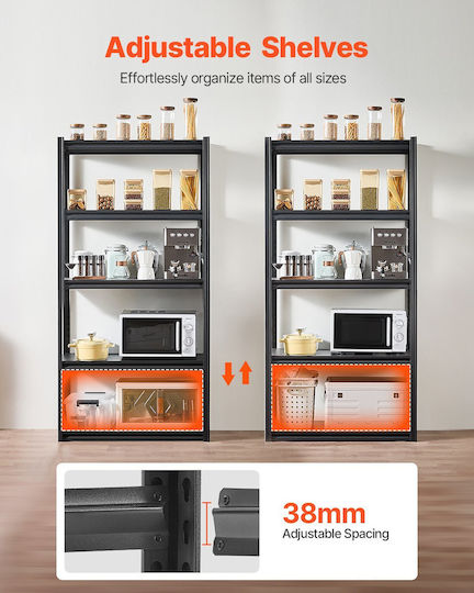 Vevor Storage Shelves 18" D X 36" W X 72" H 5-Tier Garage Storage Shelves