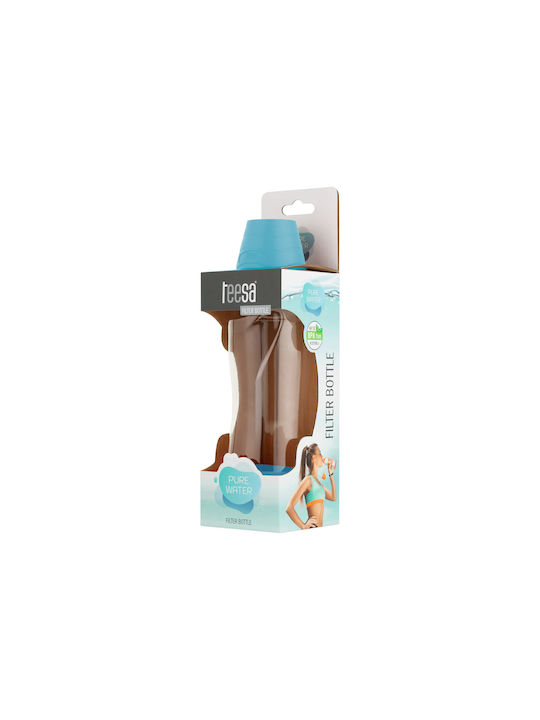 Teesa Παγούρι Πλαστικό με Φίλτρο 550ml Μπλε