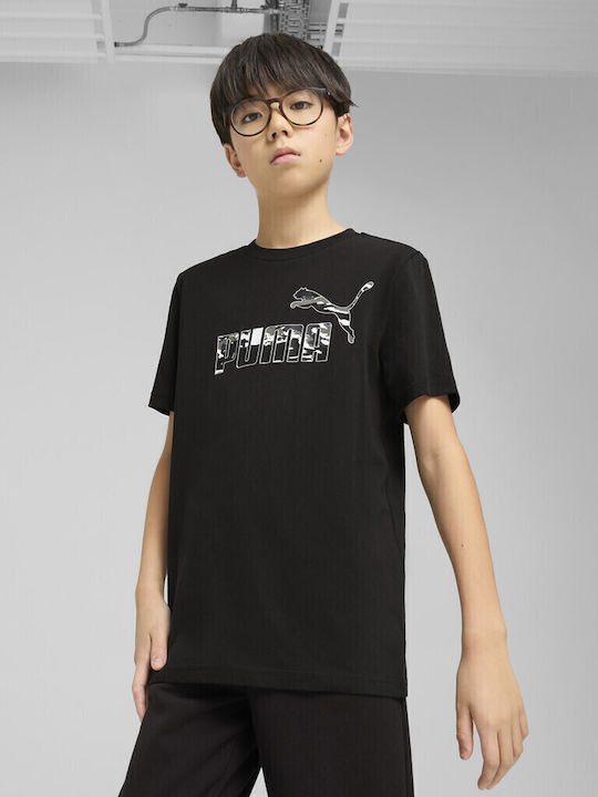 Παιδικό T-shirt Μαύρο Essentials