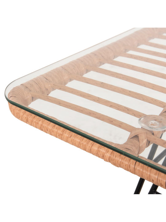 Garten- und Outdoor-Möbelsets Allegra 4 Stück Korb-Metall mit Kissen