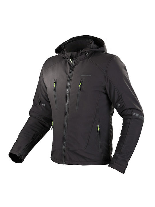 Nordcode Citizen Pro Oversize Χειμερινό Ανδρικό Μπουφάν Μηχανής Softshell Αδιάβροχο Μαύρο