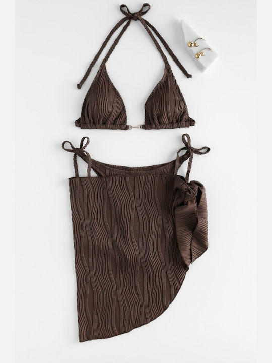 Bikini-Set 3-teilig Coffee