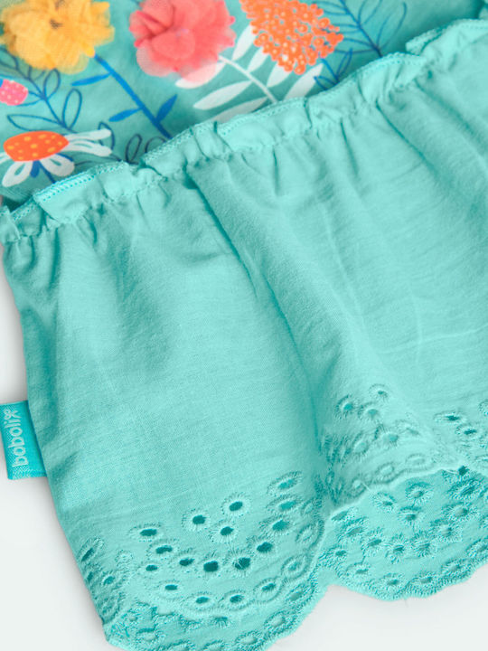 Children's Dress Short Sleeve Turquoise