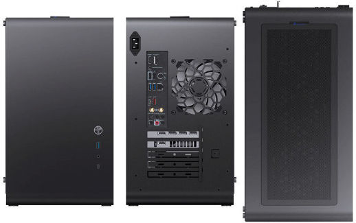 Jonsbo U4 Mini Геймърско бюро Мини кула Компютърна кутия със страничен прозорец Черен