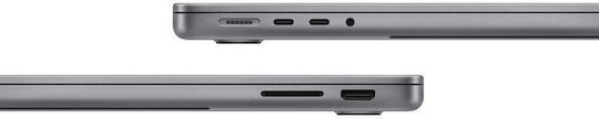 Apple MacBook Pro (2023) 14,2" Retina Display 120Hz (M3-8-Kern/24GB/512GB SSD/10-Kern-GPU) mit Ladegerät 96W Silber (Tastatursprache Internationales Englisch)