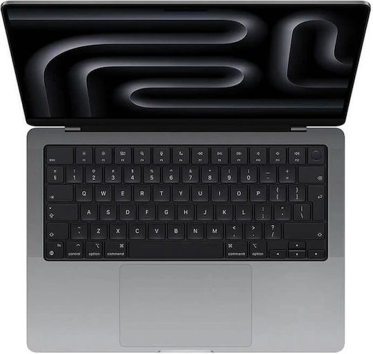 Apple MacBook Pro (2023) 14,2" Retina Display 120Hz (M3-8-Kern/24GB/512GB SSD/10-Kern-GPU) mit Ladegerät 96W Silber (Tastatursprache Internationales Englisch)