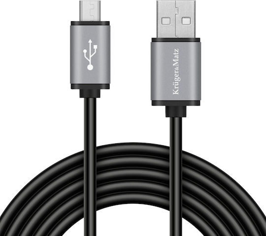 Kruger & Matz Regular USB 2.0 spre micro USB Cablu Negru 0.2m (KM1234) 1buc