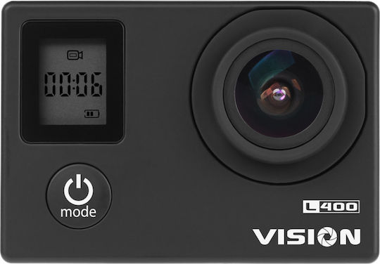 64GB Action Camera 4K Ultra HD Υποβρύχια (με Θήκη) και Wi-Fi Μαύρη