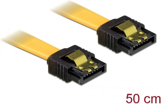 DeLock 7-Pin SATA II - 7-Pin SATA II Cable 50cm Κίτρινο (82477)