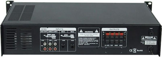 Hentr MPA-500Q Τελικός Μικροφωνικός Ενισχυτής με 1 Ζώνη 250W/100V
