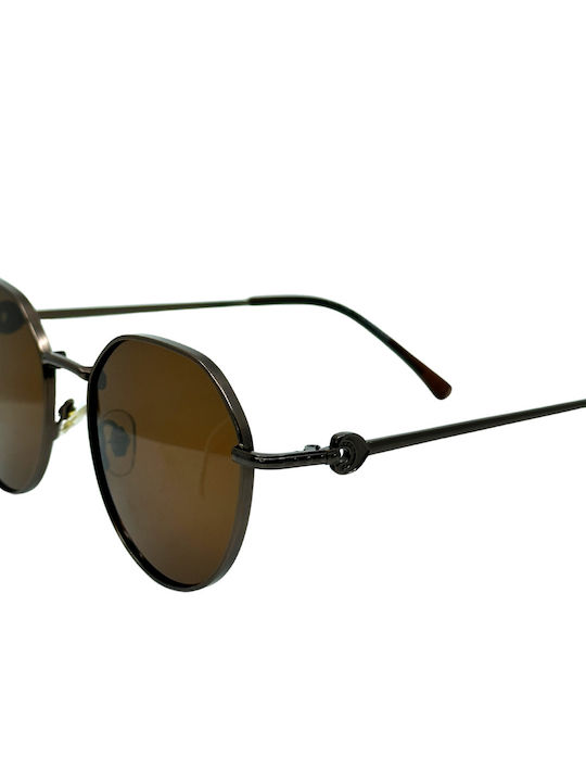 SeeVision Unisex Sunglasses with Black Metal Frame and Black Polarized Lens 4K35-BLACK/BLAC-ONESIZE-56042-50142