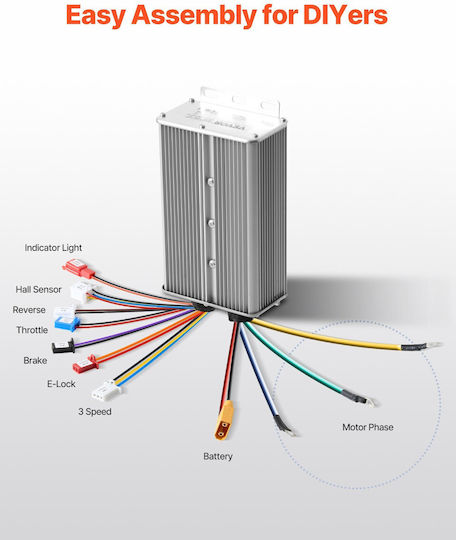 Vevor Ηλεκτροκινητήρας Μέγιστων Στροφών 4900rpm 72V