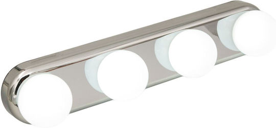 Mirror Lamps Studio Glow Led Model Silver Color Dimensions 30x6x7cm 4 Bulbs Suction Cup Installation