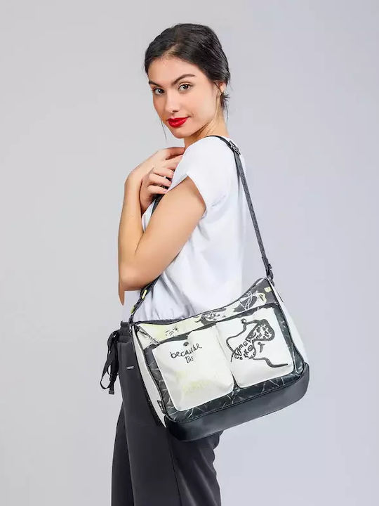 Women's Messenger Bag Black / White