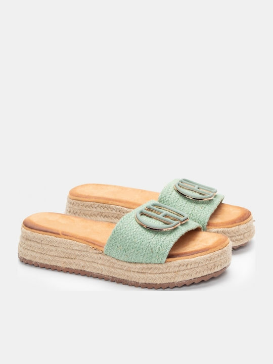 Γυναικεία Σανδάλια Flatforms Τιρκουάζ