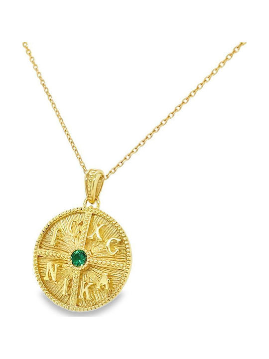 Xryseio Anhänger Kinder Amulett Beidseitig aus Gold 9K FL1184