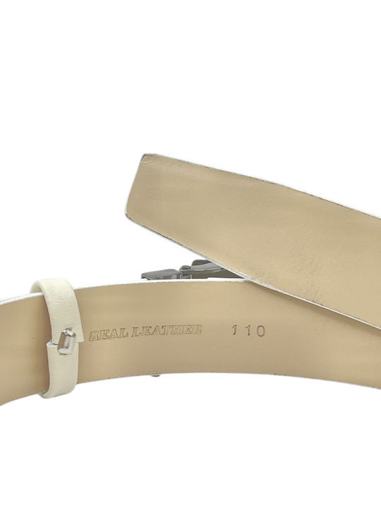 Men's Belt Leather Beige