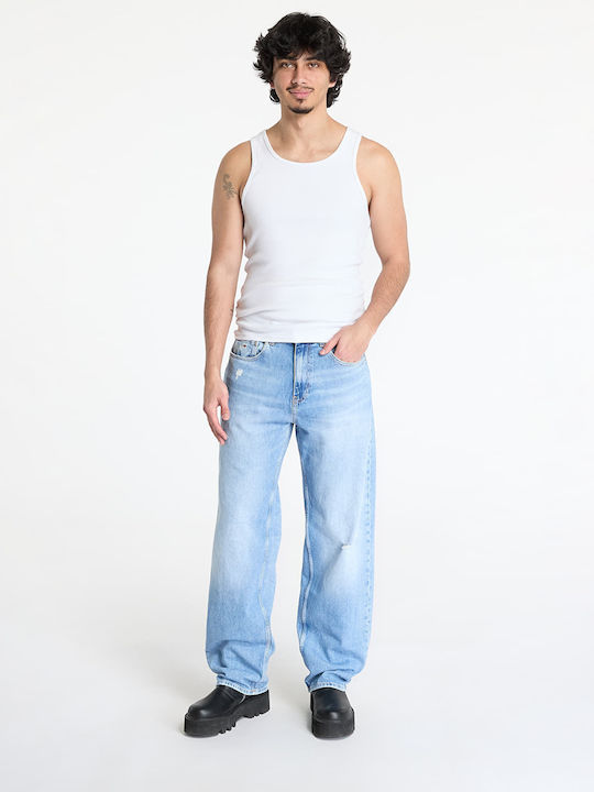 Men's Jeans Pants with Relaxed Straight Fit Denim
