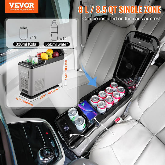 Vevor Φορητό Ψυγείο 15lt 100-240V / 12V / 24V Κόκκινο