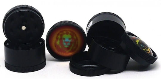 Râșniță de tutun din metal Champ Lion 30mm 3 părți 1 bucată negru